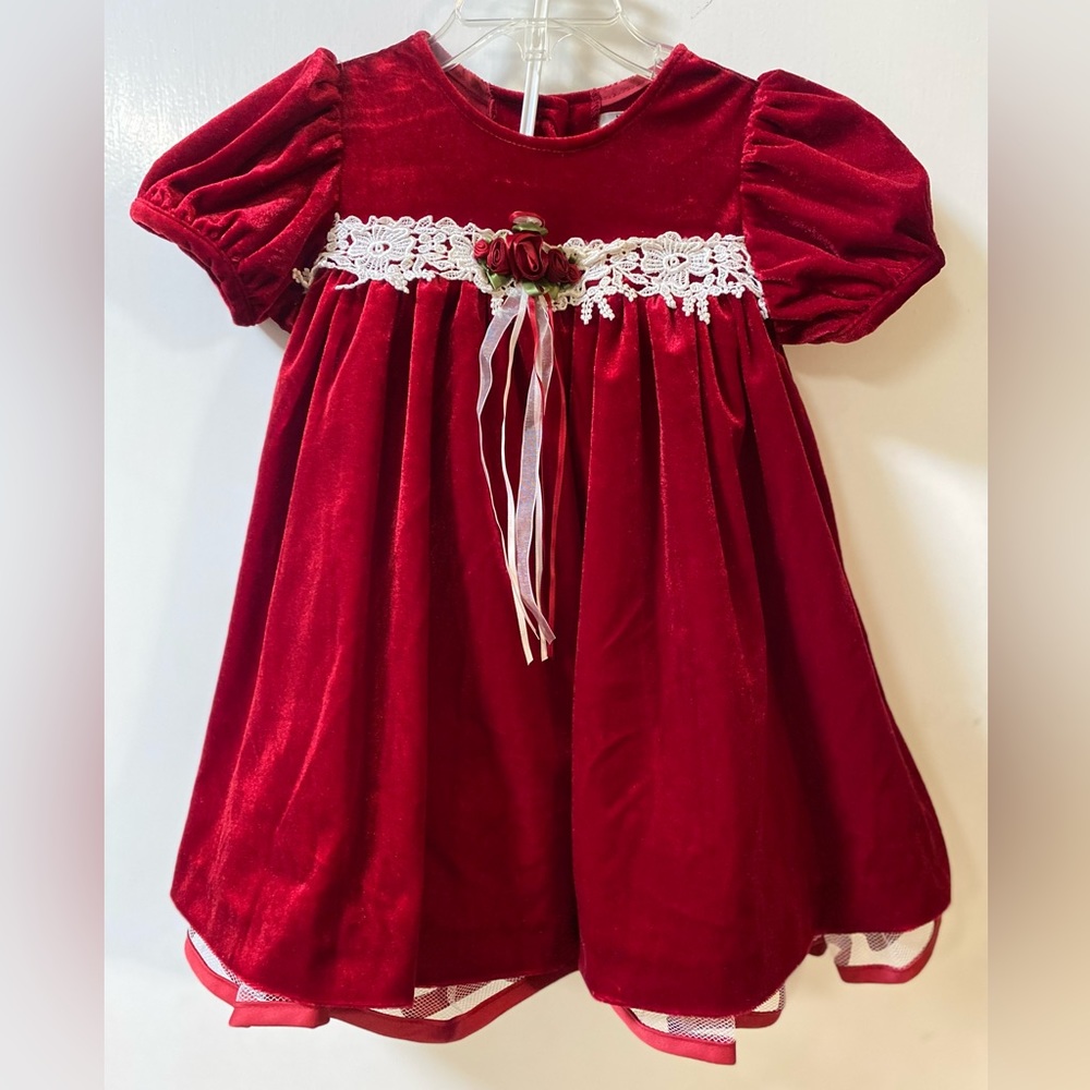 Red holiday dress. Rare Editions, 24 months